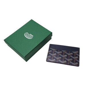 GOYARD Saint Sulpice Card Wallet Navy Blue canvas leather